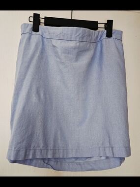 Old Navy Light Ice Blue Linen Mini Skirt, Large, 12-14